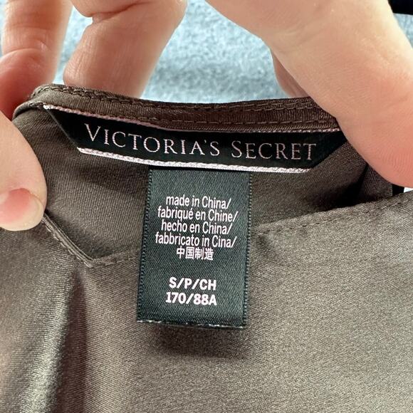 Victorias Secret Women XS/S Taupe Midi Slip & Robe Sexy Lingerie Classic Comfort - Picture 5 of 14